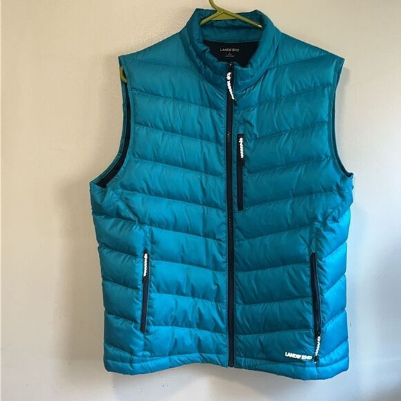 MEN’S SIZE LARGE LANDS’ END CONVERTIBLE WATER/WINDPROOF SQUALL COAT W/DOWN VEST - Picture 13 of 15